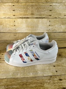 Adidas Superstar White Clear Shell Toe Shoes Sneakers Mens Size 5 GX2717 - Picture 1 of 7