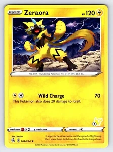 Zeraora 102/264 Battle Academy Pikachu Deck Pokemon Card Promo Rare - Nm/Vlp - Picture 1 of 2