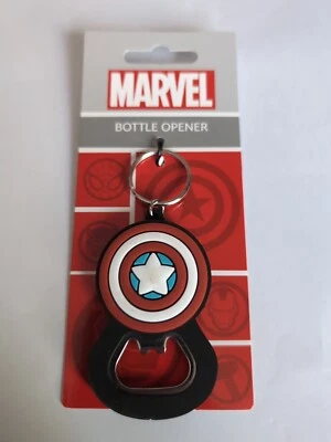 Marvel Captain  America Bottle Opener Key Ring Keychain Official Licensed New - Image 1 of 3