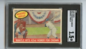 1959 Topps Mickey Mantle Corona de Homero de los Yankees de Nueva York #461 ⭐️ SGC calificación 1.5 - Imagen 1 de 2
