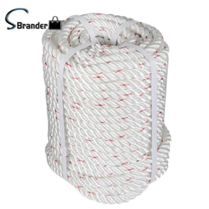 Cuerda trenzada de tres hilos fuerte de 1/2" x 150', cuerda de toro arborista, línea de aparejo - Imagen 1 de 10