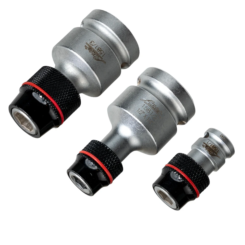 ATHLET Knarre Bit Adapter 1/4" 1/2" Schnellwechsel Verbindungsstück Vierkant - Bild 1 von 1