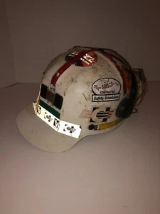 Vintage MSA Comfo-Cap Low Vein Miners Hardhat Helmet White - Picture 1 of 9