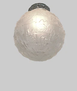 a rare French art deco flush mount by C. Jamain .  1930s France . two available - Picture 1 of 6