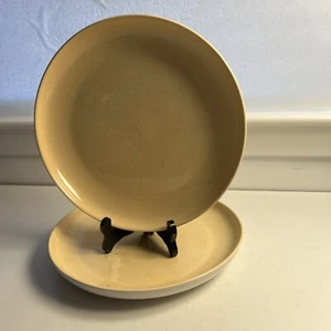 Set 2 Sundance Yellow by Crate & Barrel COUPE Dinner Plate 10.5" HTF - Picture 1 of 7