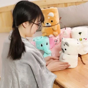 100x80cm Stuffed Toy Blanket Cartoon Noontime Snooze Blanket - Picture 1 of 17