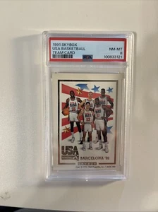 Rare Michael Jordan 1991-92 Skybox Barcelona USA Dream Team Gold Card PSA 8 No# - Picture 1 of 8