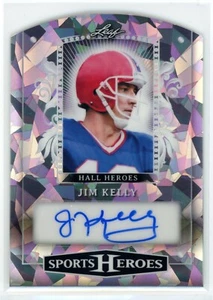 Jim Kelly 2025 Leaf Sports Heroes Hall Heroes #/25 Auto Crystal Ice Bills HH-JK2 - Bild 1 von 2