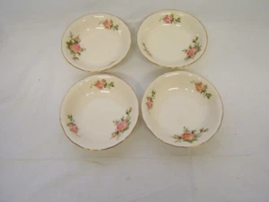 Canonsburg Pottery Rose Bouquet Gold Trim Fruit Bowls Lot of 4 Excellent Cond - Picture 1 of 3