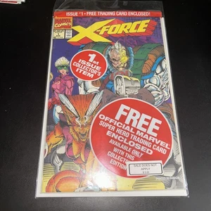 X-FORCE #1 - SELLADO CON TARJETA DE CABLE 1991 - Imagen 1 de 4