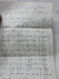 2 Liebesbriefe 50er Jahre einer auf Scheidungspapieren geschrieben - Frau für Geld benutzen  - Bild 1 von 7