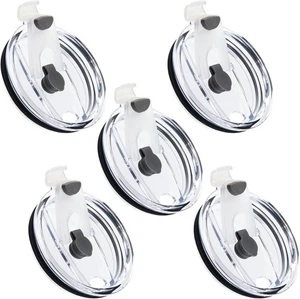 5 Stück Ersatzdeckel für 20 Unzen Becher, Reise Auslaufsicher Weiß  - Bild 1 von 7