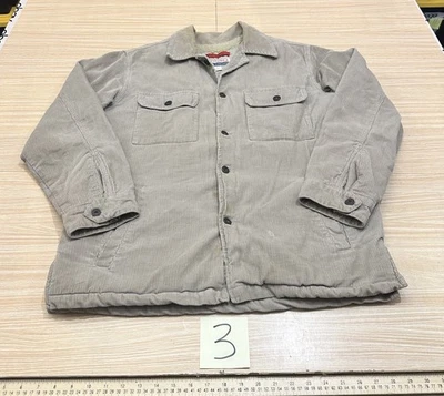 Vintage Old Navy Chore Coat Men's Small Corduroy Sherpa Lined Pockets Tan Y2K - Image 1 of 4