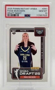 2025 Panini Instant WNBA Draft Paige Bueckers RC Night ROTY! #DN-1 Wings PSA 10 - Bild 1 von 2