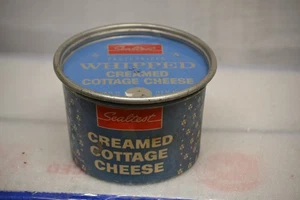 SEALTEST WHIPPED CREAMED COTTAGE CHEESE WAX CONTAINER W/ METAL LID USA - Picture 1 of 1