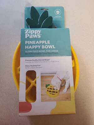 Zippy Paws Pineapple Happy Bowl Slow Feed Bowl For Dogs 4 Cups - Image 1 of 2