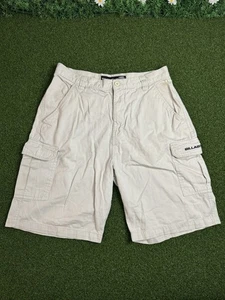 Pantaloncini cargo vintage Y2K Billabong Spellout da uomo taglia 32 bianchi skate surf larghi - Foto 1 di 17