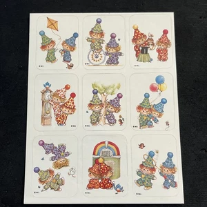 M.I. vintage anni 80 Foglio Adesivo CLOWNS - Raro e HTF - Foto 1 di 11