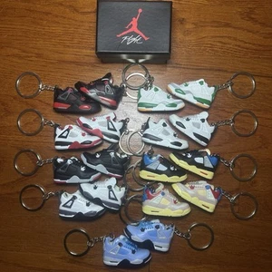 Quality Nike Air Jordan 4 3D Mini Sneaker Keychain and Shoe Box Option - Picture 1 of 19