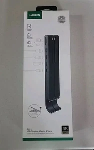 Ugreen 5-in-1 4K HDMI USB-C Hub Laptop Adapter Stand Black NEW - Picture 1 of 1