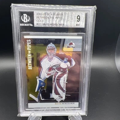 2002-03 ITG Be A Player Between the Pipes David Aebischer GOLD 3/10  BGS 9 #22 - Image 1 of 3