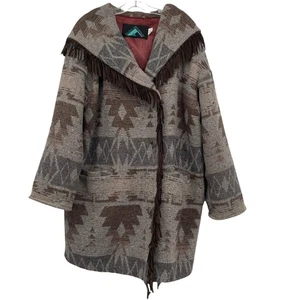 Abrigo Chaqueta Gran Tamaño Lana Suroeste Vintage Marble Mountain Talla Mediana Mujer - Imagen 1 de 7
