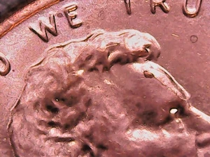 2023 P Lincoln Shield Cent Die Chip & Die Crack Head Obverse Error - Picture 1 of 4