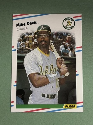 Mike Davis 1988 Fleer Oakland Athletics #277 DD654 - Image 1 of 2