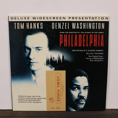 Philadelphia  Laserdisc Tom Hanks Denzel Washington Deluxe Widescreen Edition - Imagem 1 de 3