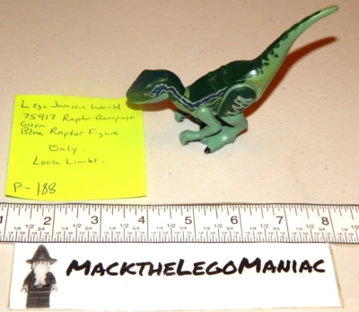 Lego Jurassic Wolrd Raptor Azul Figura Solo Extremidades Sueltas 75917 Rapter Rampage Foto 1 de 4