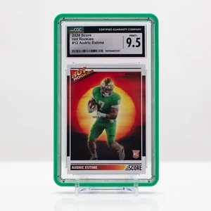 Football 2024 Audric Estime #12 Panini SCORE NFL Hot Rookie CGC 9.5 Mint - Picture 1 of 4