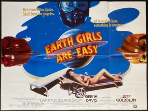 EARTH GIRLS ARE EASY 1988 Original Cinema UK Quad Movie POSTER Geena Davis - Picture 1 of 9