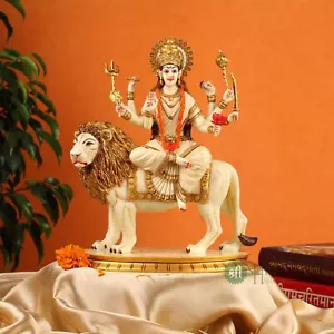 Estatua de Durga Maa #Sentado en un león #Templo y artículo de decoración del hogar #Regalo para madres - Imagen 1 de 8