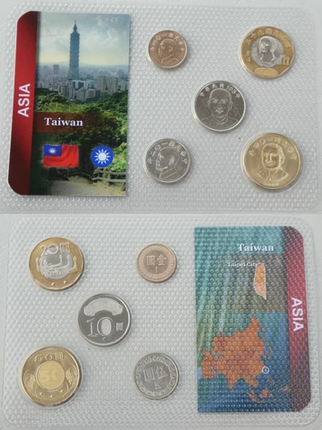 Taiwan KMS coin set 2001-2015 in blister no Cover