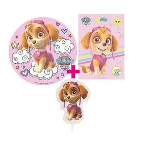 Set di 3 topper per torta Paw Patrol Skye, candela Syke e topper per torta - Foto 1 di 6