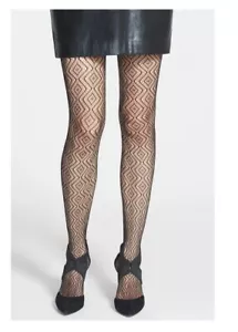 Commando Geo Net Tights Black Size S - Picture 1 of 2