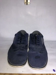 STEVE MADDEN SAMSONN OXFORD NAVY MEN'S US 10 DRESS CASUAL SUEDE SHOE - Picture 1 of 8