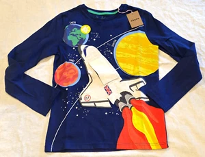 Mini Boden Space Lift Flap Shirt Rocket Solar System NWT New 11-12 - Picture 1 of 10