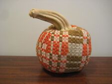 Primitive Pumpkin - Antique Coverlet - Fall Centerpiece - Country Shelf Sitter