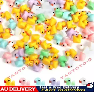 100/200PCS Mini Ducks Decoration, Tiny Miniature Ducks Mini Resin Duck Figures - Picture 1 of 19