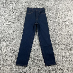 Vintage 80s Sears Jeans Boys 12 Slim Dark Blue Straight Deadstock USA Retro - Picture 1 of 18