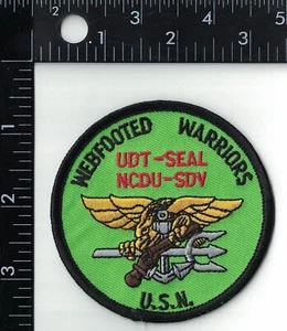 Webfooted Warriors U.S.N. UDT-SEAL, NCDU- SDV Military Patch - Picture 1 of 1