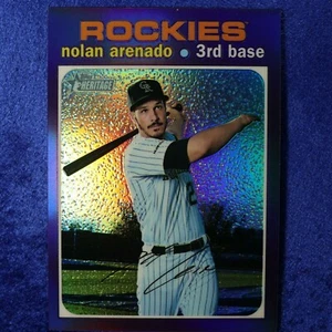 2020 Topps Heritage Card #THC-322: Nolan Arenado (PURPLE-CHROME) (20THB-296) - Picture 1 of 2