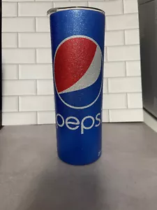 Bicchiere 20 oz sottile in acciaio inox con glitter isolato - ventilatori di soda! - Foto 1 di 3