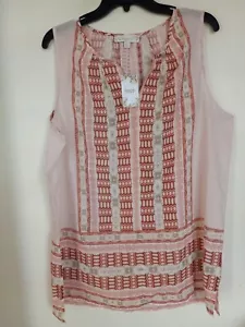 Camiseta sin mangas Suzane Betro para mujer rosa Weekend Essentials talla L NUEVA - Imagen 1 de 3
