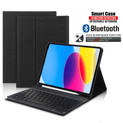 US Smart Case Bluetooth Keyboard Cover For iPad 9/8/7th Gen Air 3/4/5/6/Pro 11" - Image 1 of 4