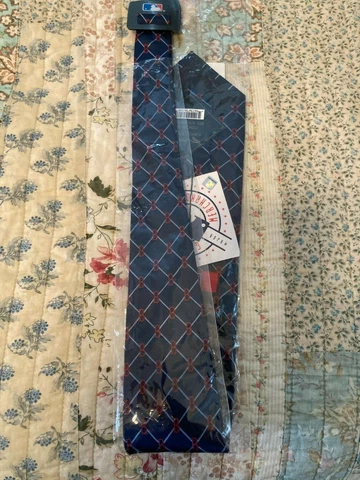 MLB Boston Red Sox Neck Tie (Eagles Wings - Blue Silk) Cover