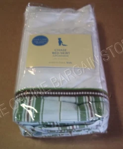 Falda de cama para bebé cuna de persecución a rayas polvo con volantes NUEVA - Imagen 1 de 1