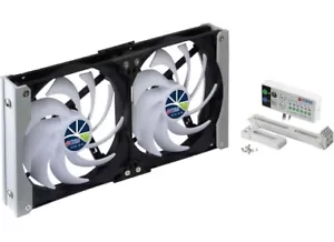 12V DC IP55 Waterproof Double Rack Mount Ventilation Cooling Fan with Timer a... - Picture 1 of 4