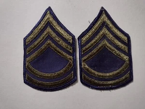 ARMY SERGEANT FIRST CLASS CHEVRONS EARLY 1950'S PAIR VINTAGE NOS - Picture 1 of 1